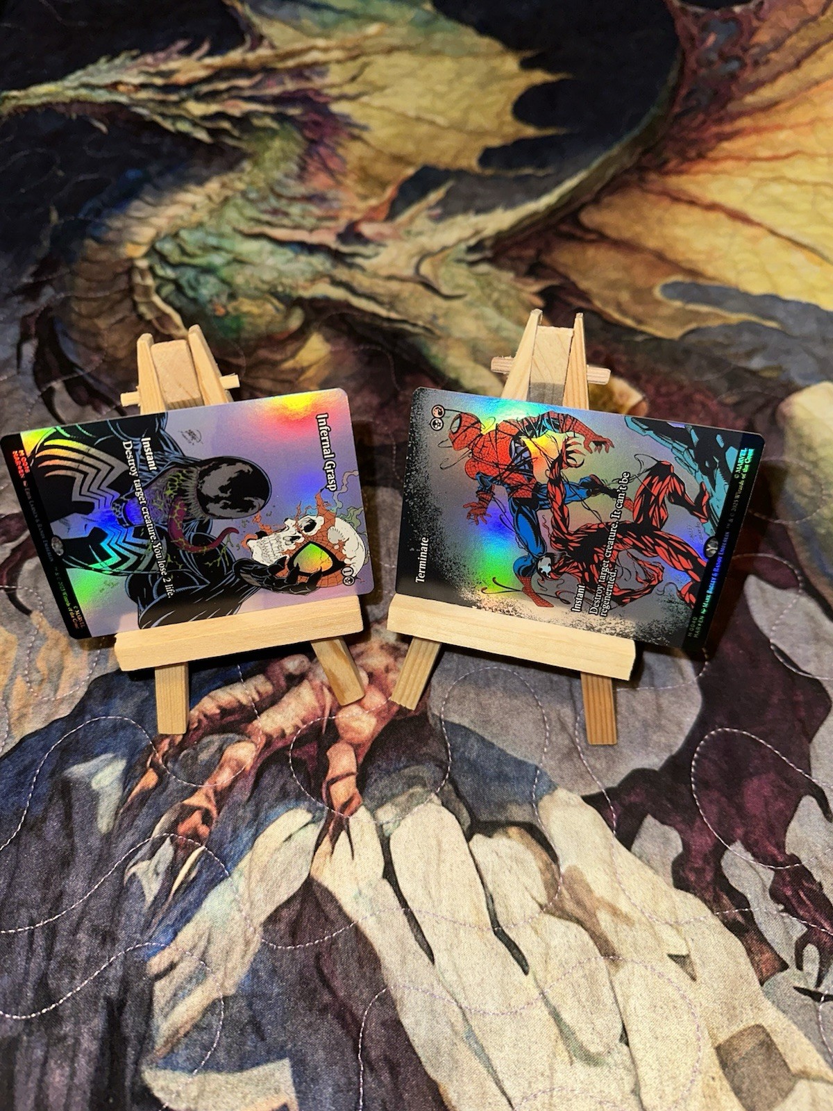 MTG Marvel Universe 2lot Infernal Grasp Borderless, Terminate Foil, M 0018 0040