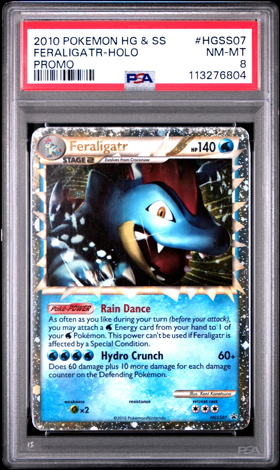 2010 POKEMON HEARTGOLD SOULSILVER FERALIGATR PRIME #HGSS07 PSA 8 NM 113276804