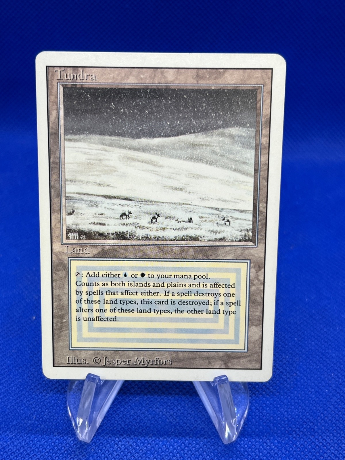 VTG Magic the Gathering Revised Edition Tundra Dual Land Reserved List LP/MP