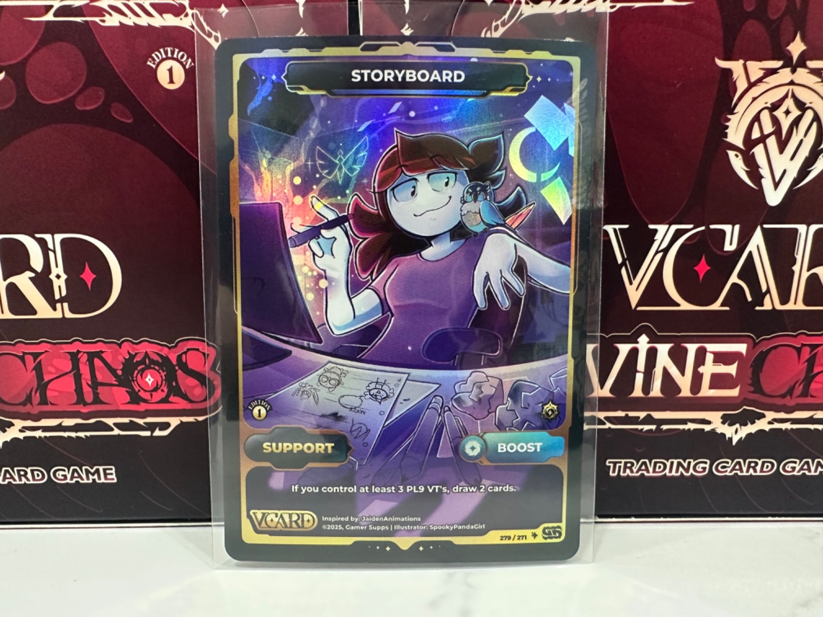 Gamersupps VCard Divine Chaos First Edition Support Secret Holo Assorted Singles