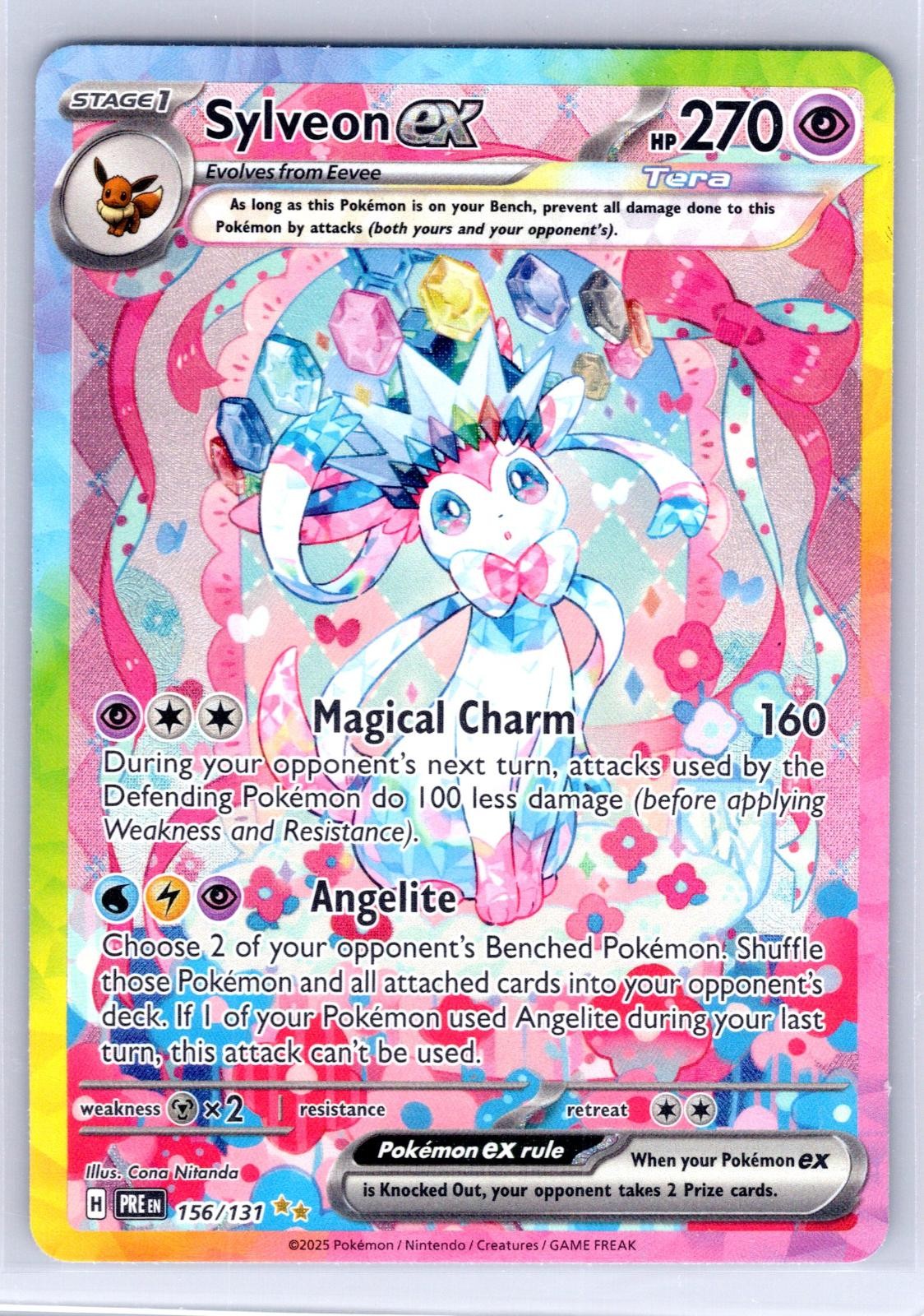 Sylveon ex 156/131 Holo Prismatic Evolutions Pokemon NM/M