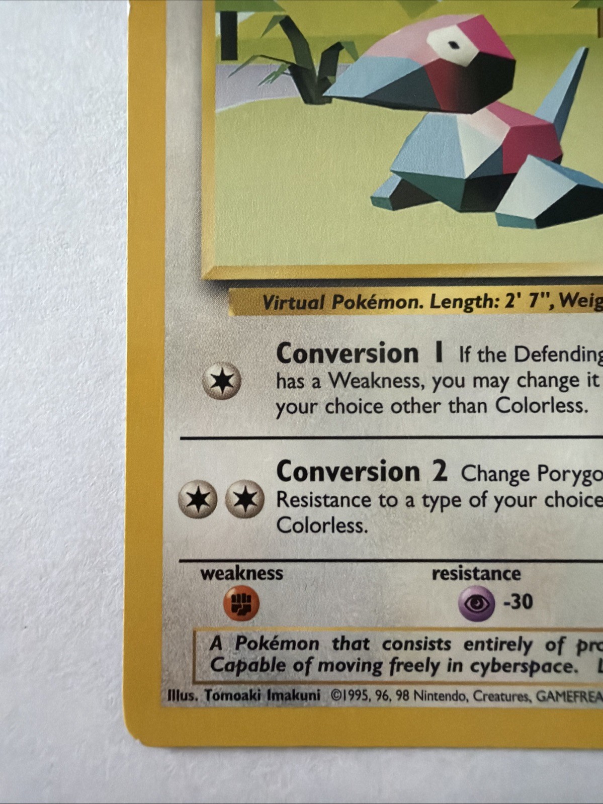 Porygon 39/102 Uncommon Base Set Unlimited Pokemon Vintage Card Excellent LP
