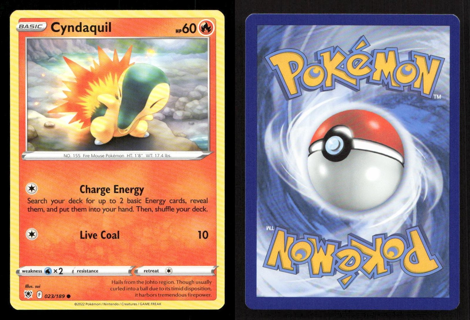 Cyndaquil 023/189 Astral Radiance NM/M Pokemon