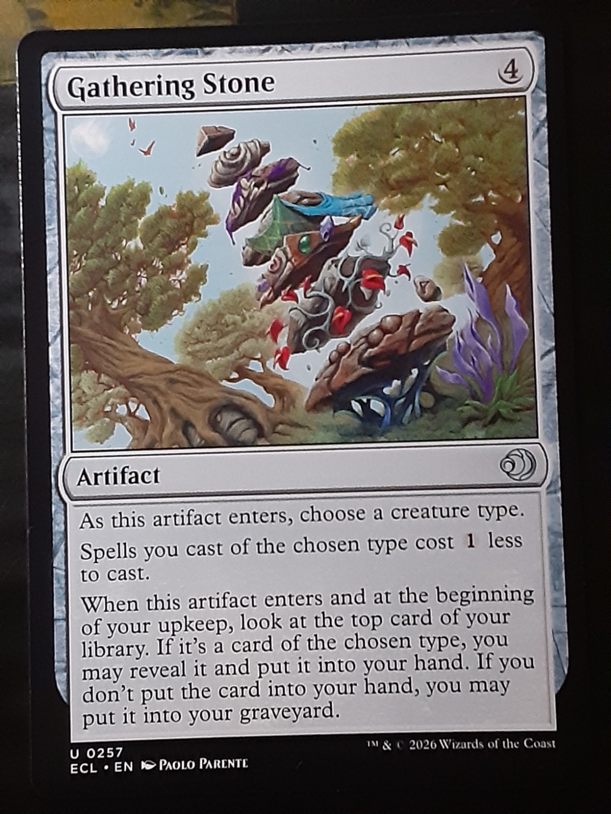 Gathering Stone , Lorwyn Eclipsed , Near M ,MTG , FREE SHIPPING