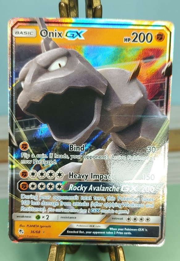 Pokemon Onix GX 36/68 Ultra Rare Holo Hidden Fates Trading Card TCG