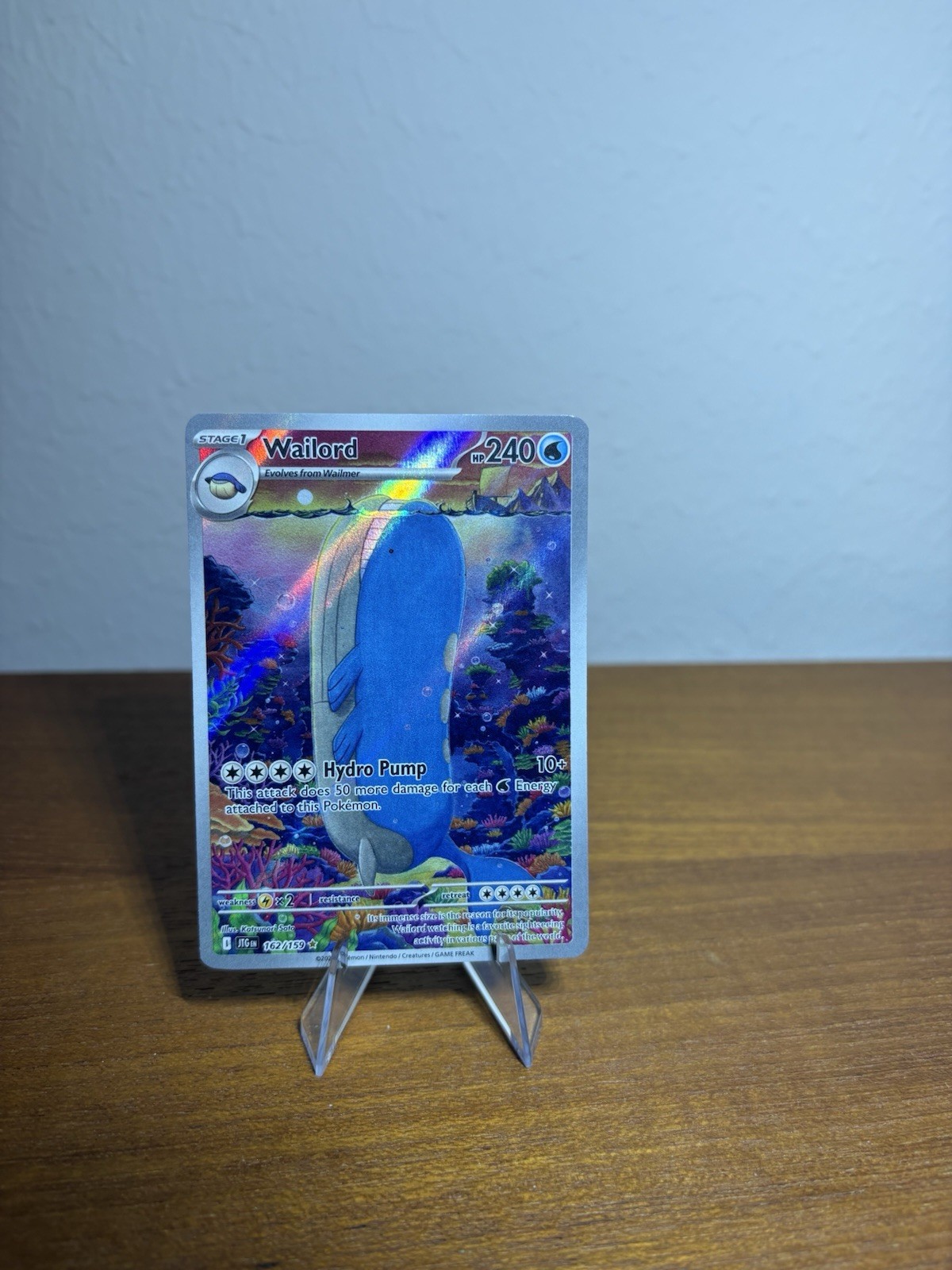 Wailord Illustration Rare SV09: Journey Together 162/159 Near Mint NM