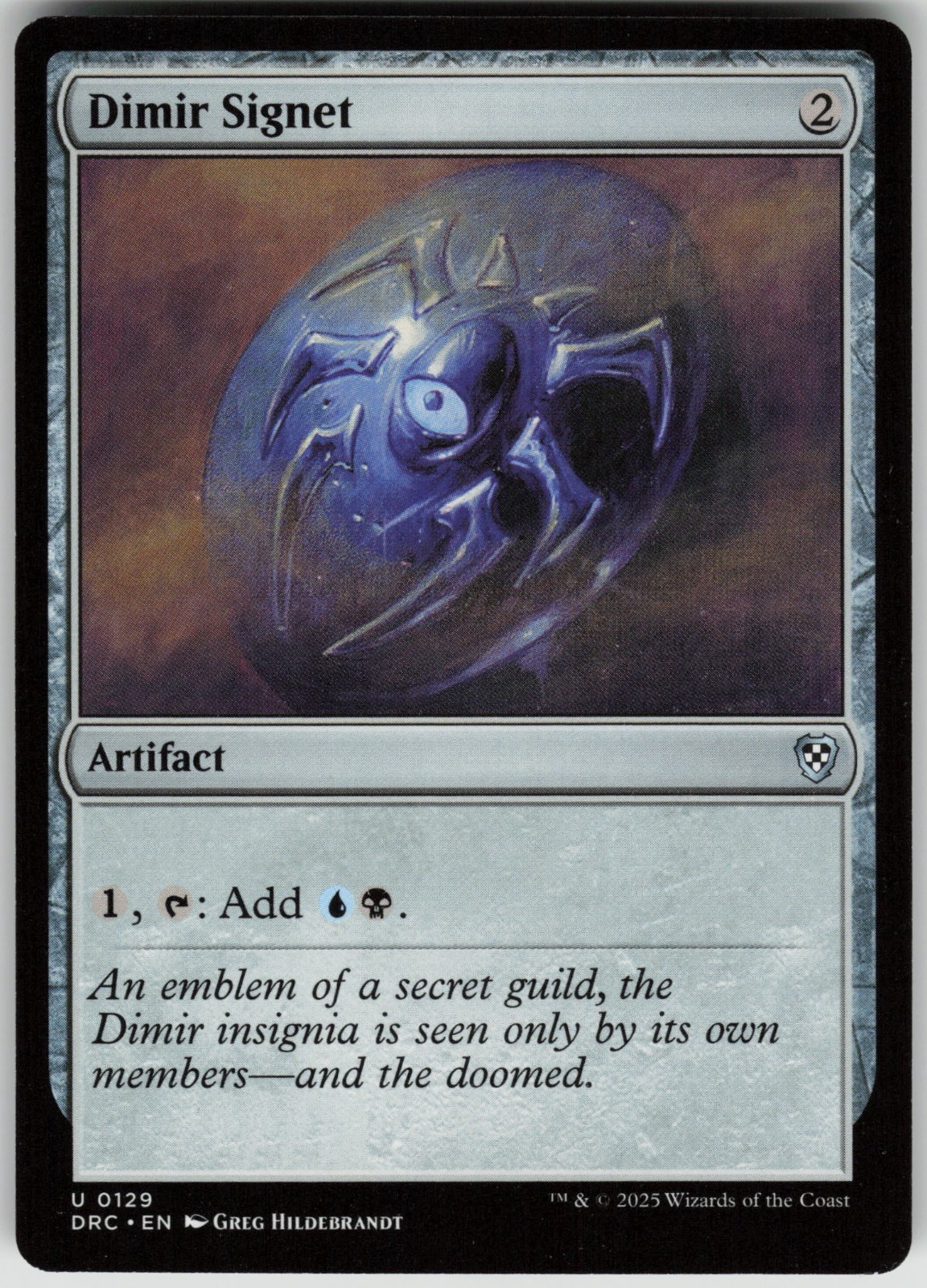Dimir Signet Commander: Aetherdrift 0129 Uncommon Artifact NM MTG