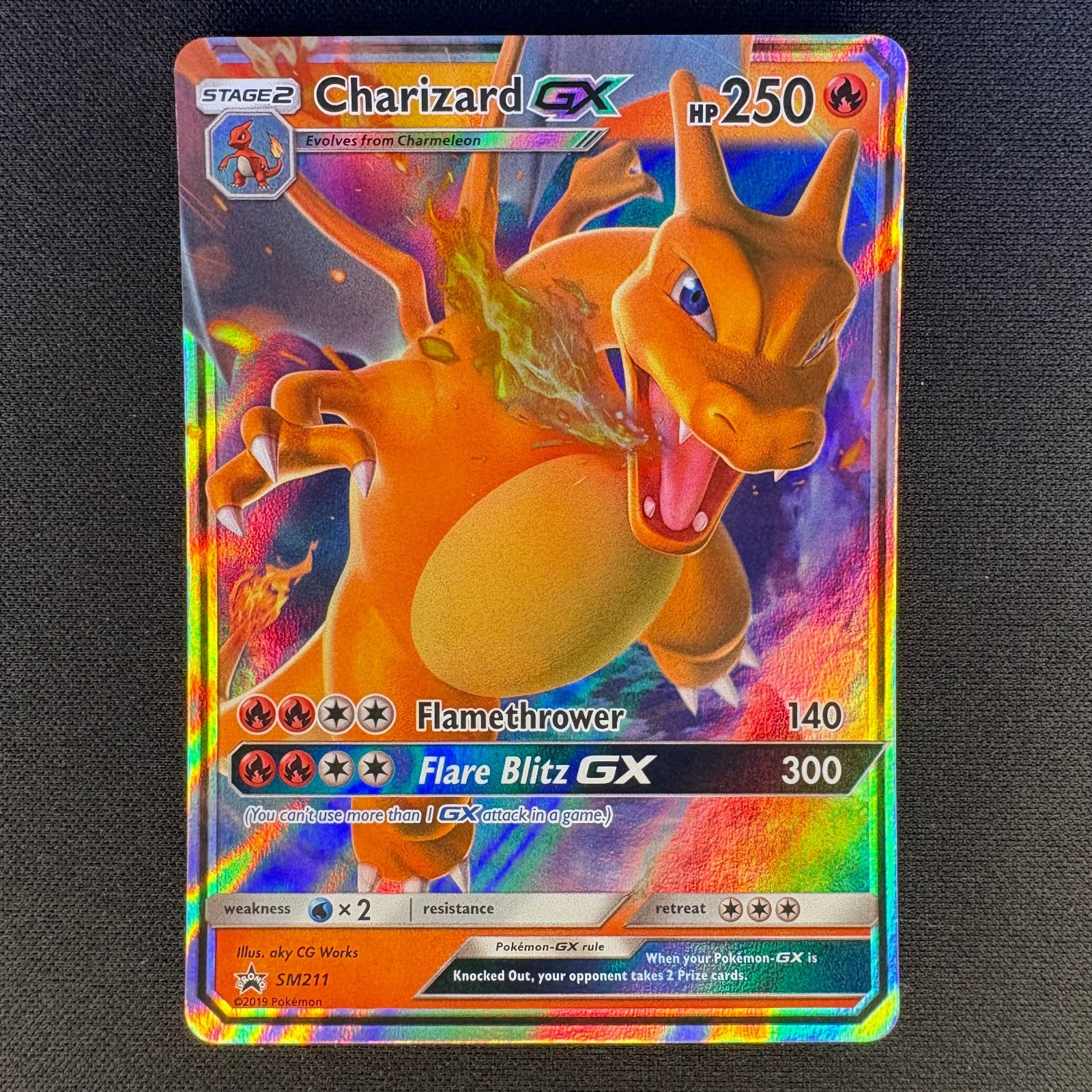 Charizard GX – SM211 Holo Promo Sun & Moon Promo Pokemon NM