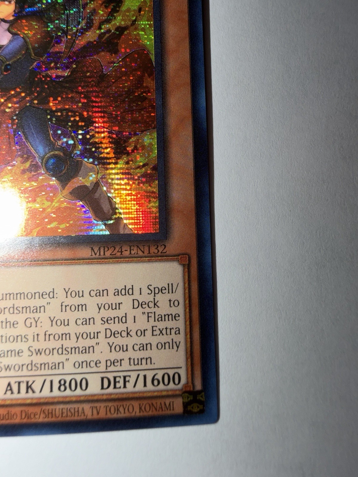 Yu-Gi-Oh Fighting Flame Swordsman MP24-EN132 Prismatic Secret Rare