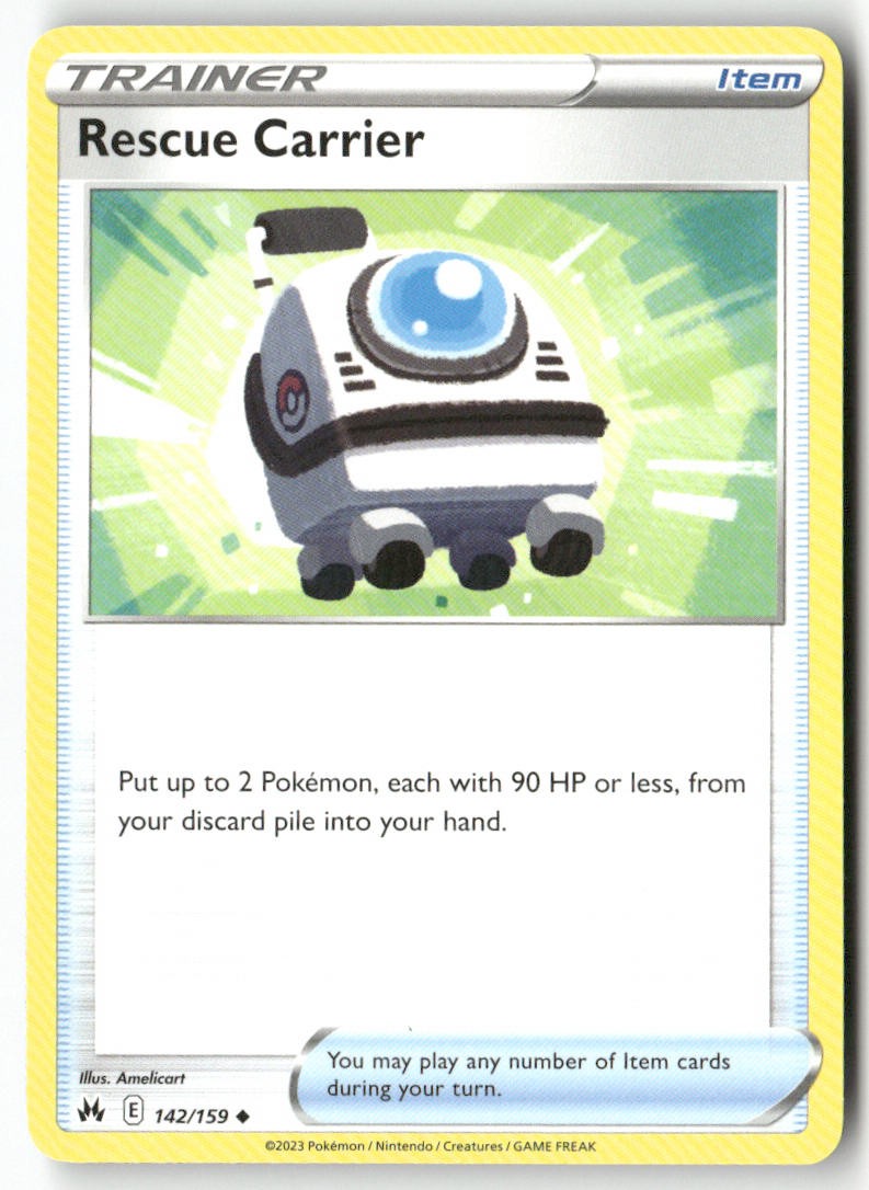Rescue Carrier 142/159 Crown Zenith Uncommon Pokemon Amelicart
