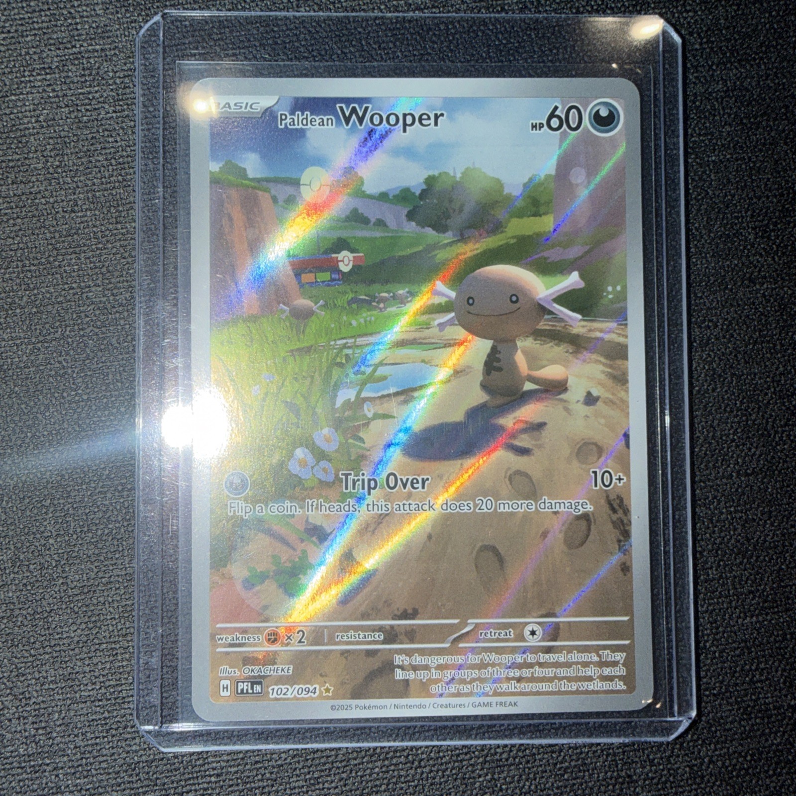 Pokemon Phantasmal Flames Paldean Wooper Illustration Rare HP 60 – 102/094