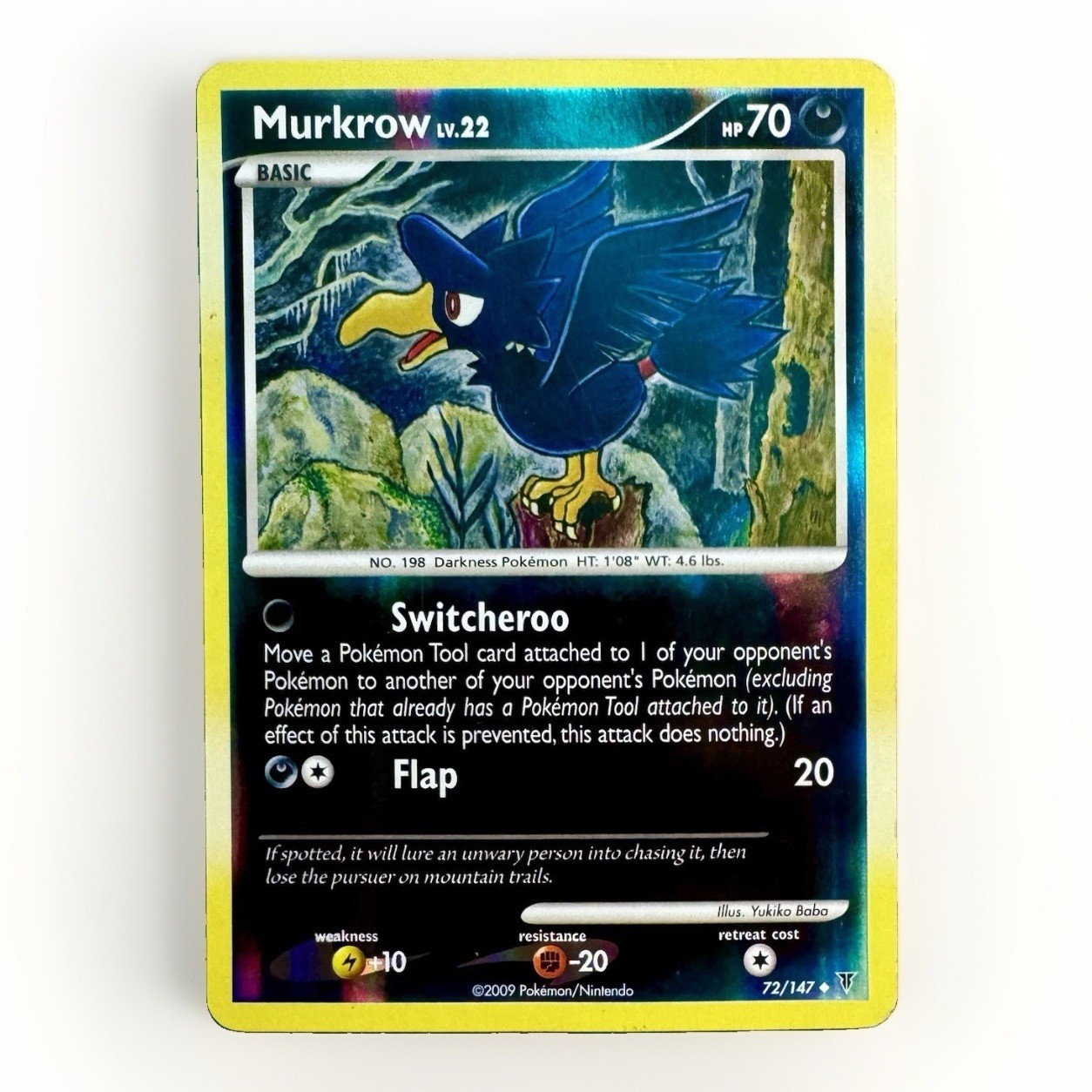 Pokemon TCG Murkrow 72/147 Supreme Victors Set 2009 Reverse Holo