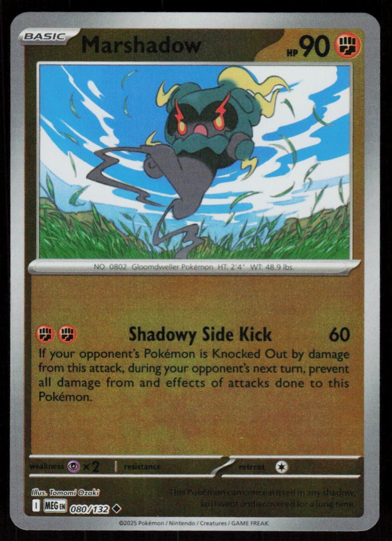 Marshadow 080/132 Uncommon Mega Evolution Pokemon Reverse Holo Near Mint