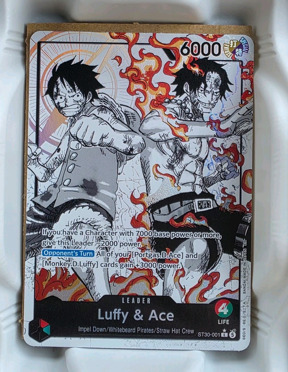 One Piece Card Game – ST30-001 – Luffy&Ace Leader – Alt Art – English