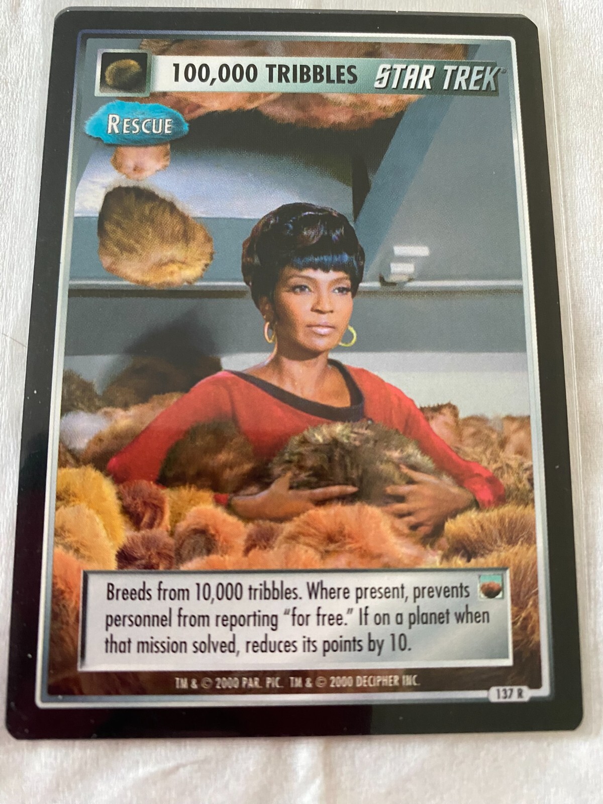Star Trek CCG 1E TwT 100,000 TRIBBLES RESCUE Rare Card NEVER PLAYED