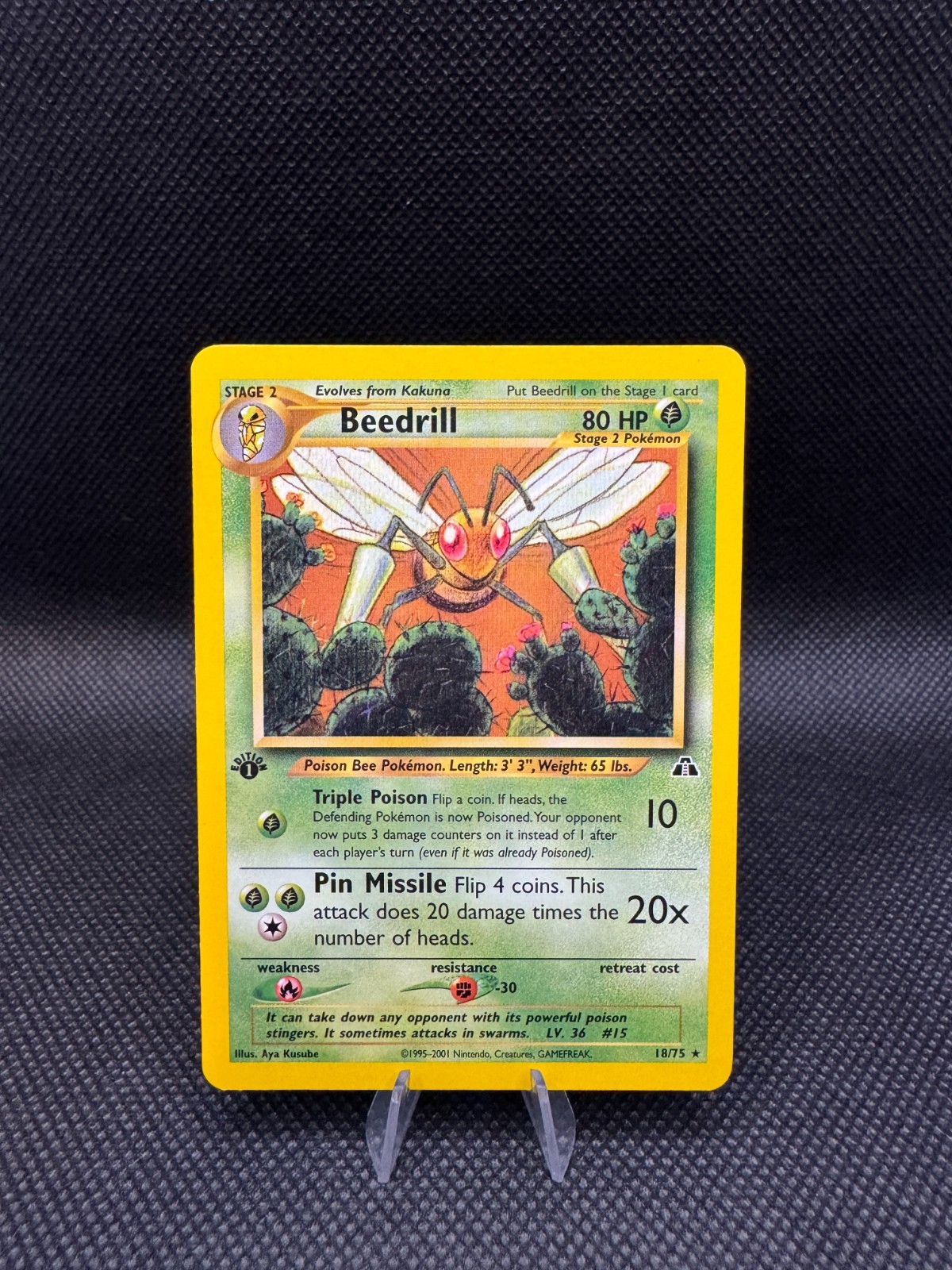 Pokemon Card – Beedrill Neo Discovery 18/75 1st Edition Rare LP/LP+