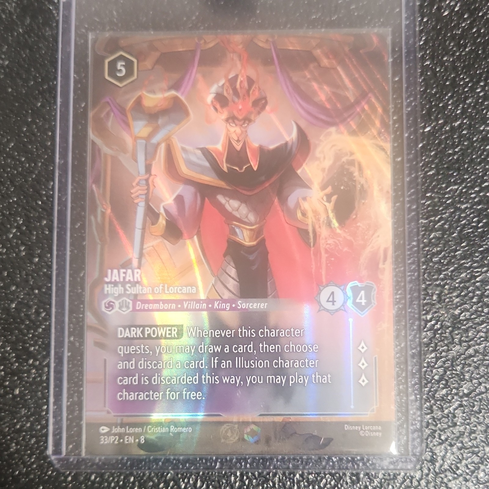 Disney Lorcana Jafar-High Sultan of Lorcana Reign of Jafar Set Champs Promo Top8