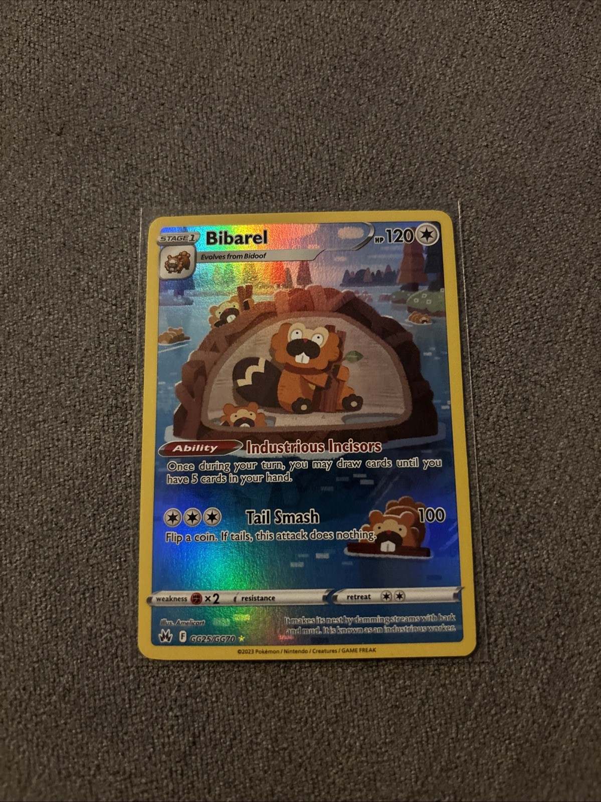 Pokémon TCG – Bibarel GG25/GG70 – Crown Zenith Galatian Gallery NM