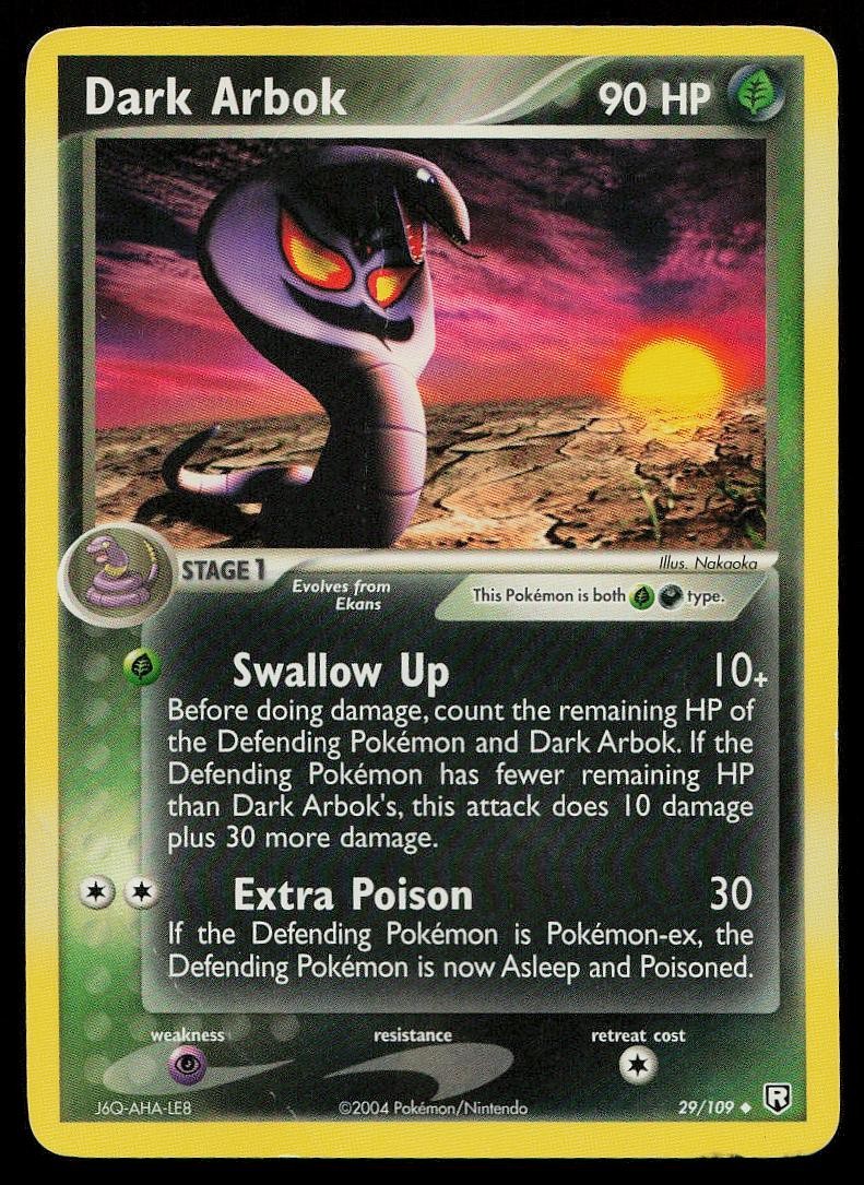 Dark Arbok 29/109 Uncommon Team Rocket Returns Pokemon