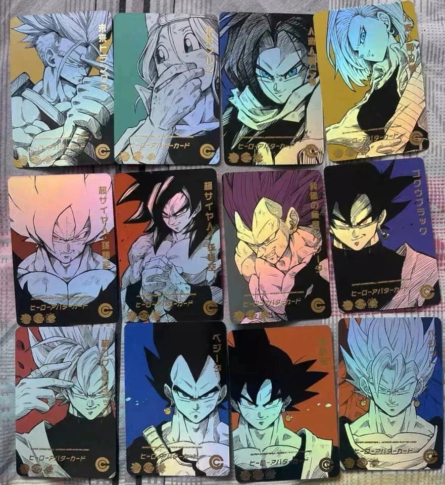 Full Set of 54 Dragon ball Heroes Premium Foil Holo Full Art Character Cards
