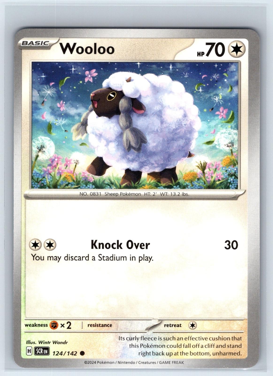 Wooloo 124/142 Common Stellar Crown Pokemon Near Mint