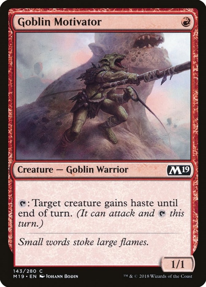 NM – Goblin Motivator M19 – 143 Core Set 2019