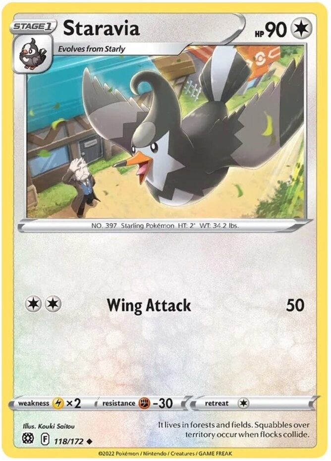 Staravia – 118/172 – Uncommon – Near Mint