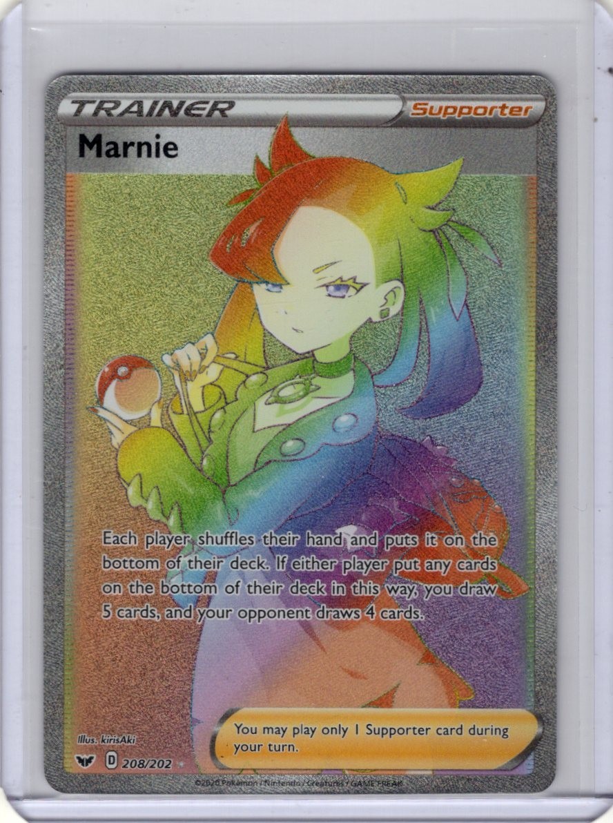 Marnie 208/202 Sword & Shield Rainbow Rare NM