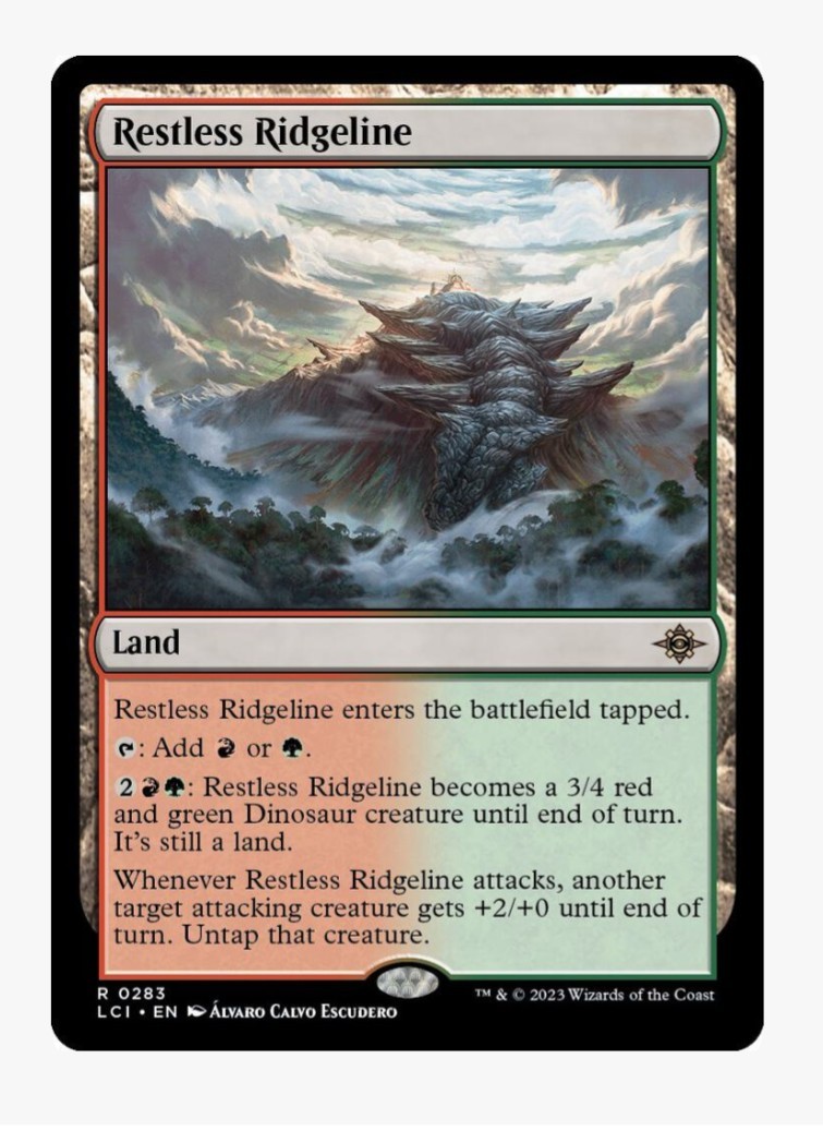 Restrest Ridgeline | MTG LCI Lost Caverns of Ixalan Rare Creature Land Dinosaur
