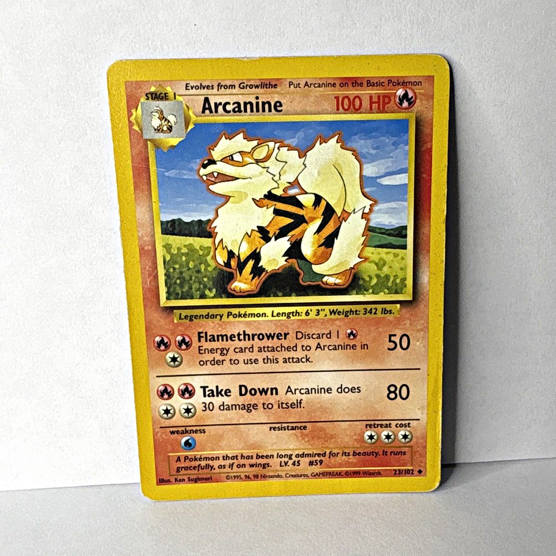 The Pokémon Company Pokemon TCG Arcanine 23/102 Base Set Uncommon EN 100HP