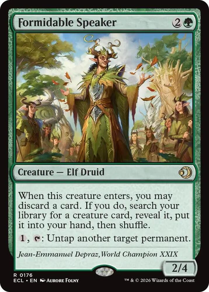 1x Formidable Speaker – Lorwyn Eclipsed – NM – MTG
