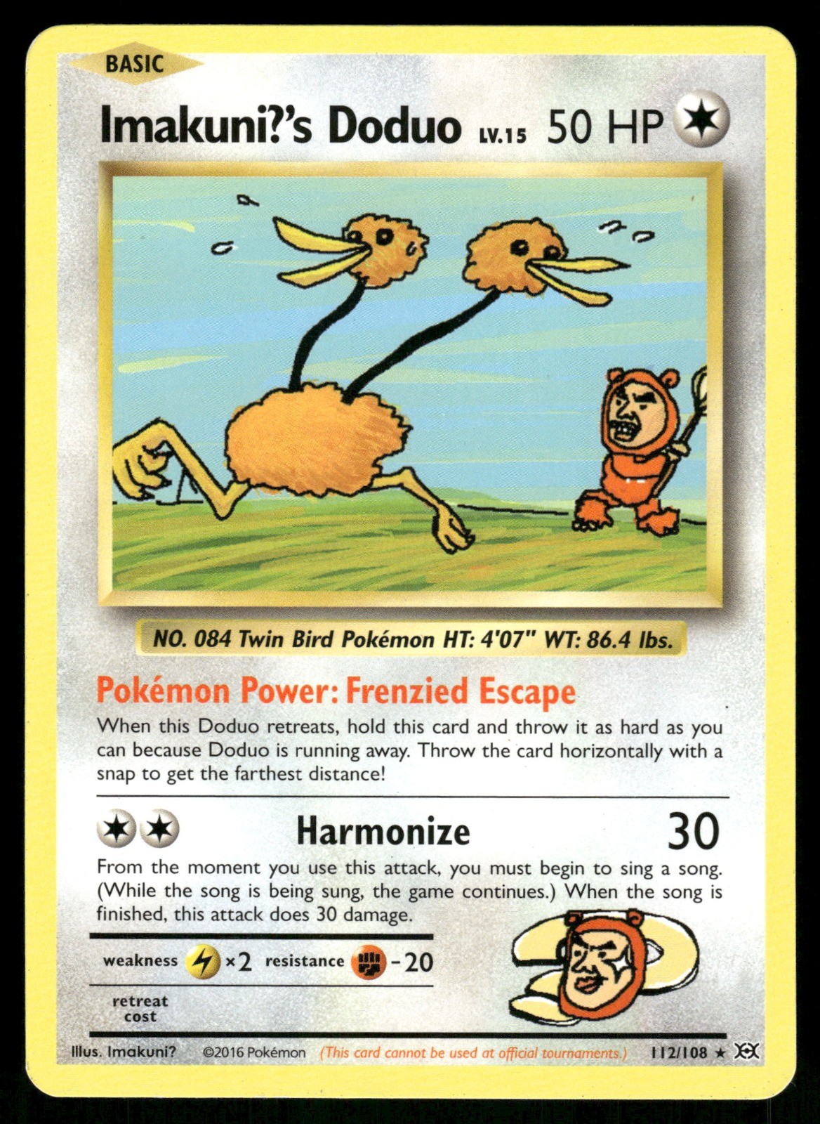 Imakuni?’s Doduo Secret Rare XY – Evolutions 112/108 NM
