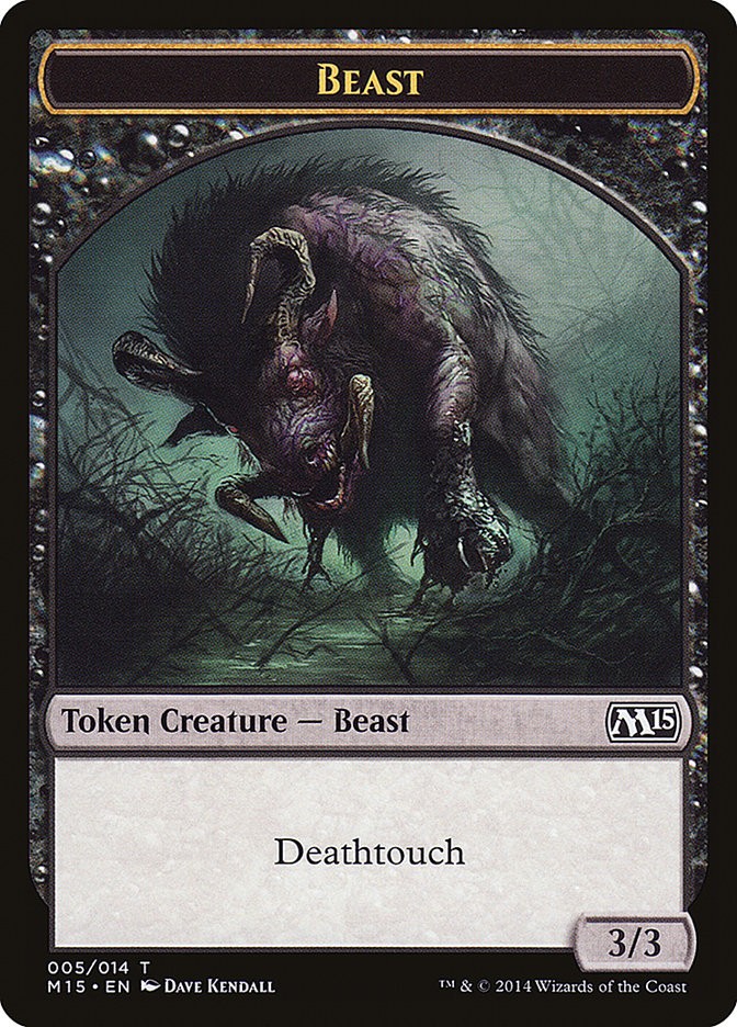 MTG Magic the Gathering Token – Beast (5/298) Magic 2015 LP