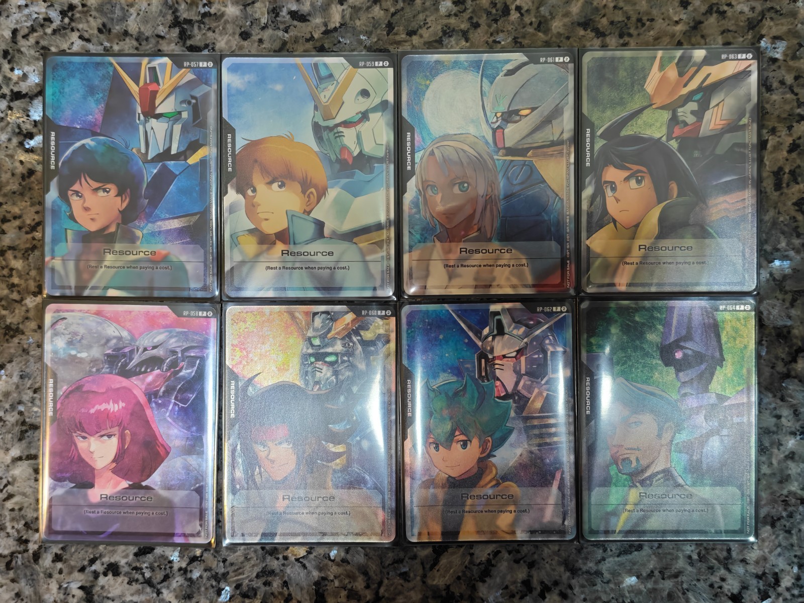 Gundam Card Game 1st Anniversary Resource set of 8 NEW Limited English Ver.