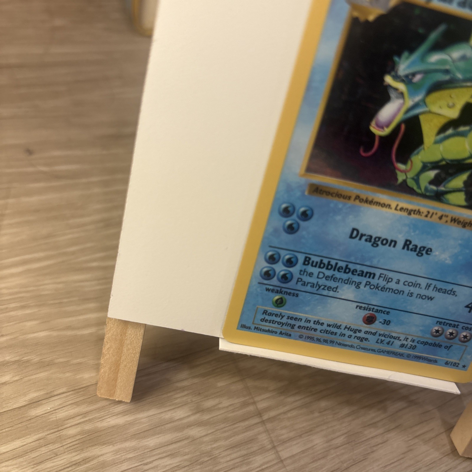 Gyarados SHADOWLESS Base Set Holo Rare Card 6/102 LP Vintage Pokémon TCG