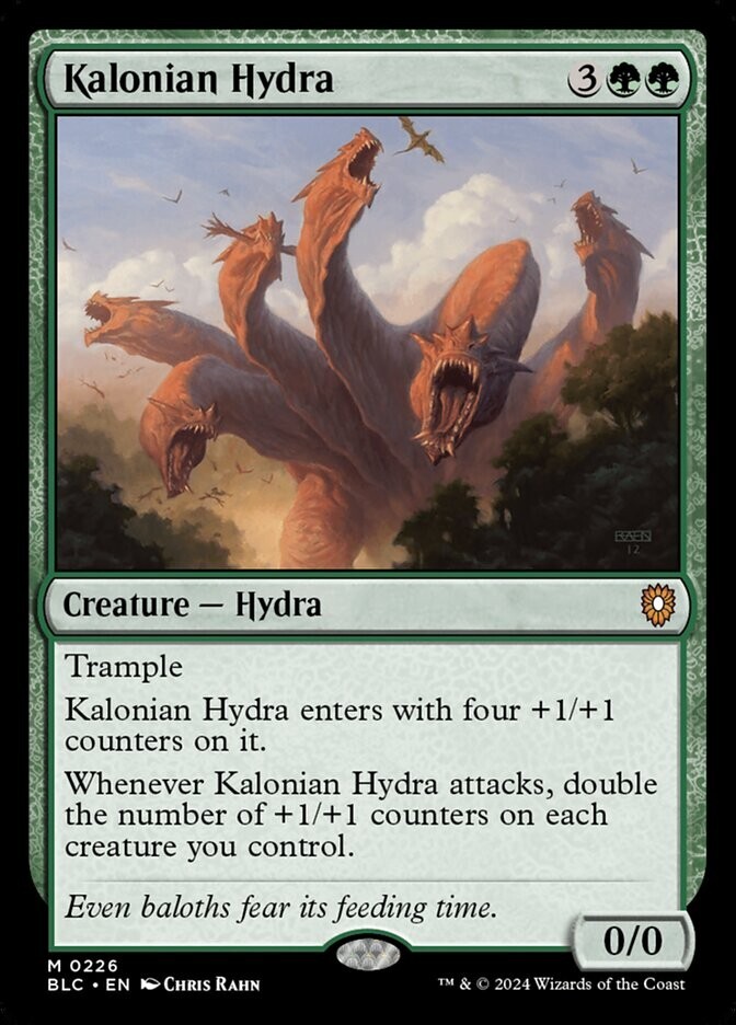 Kalonian Hydra 0226 Mythic Non Foil Bloomburrow Commander MTG Near Mint