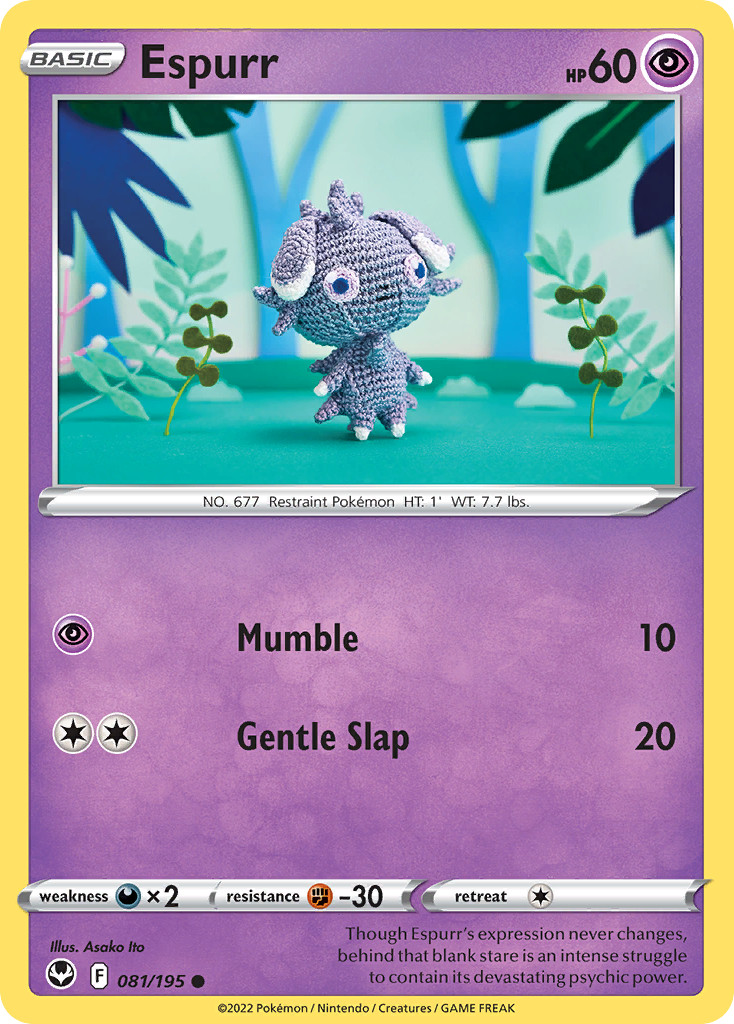 Espurr 081/195 Common Silver Tempest Near Mint