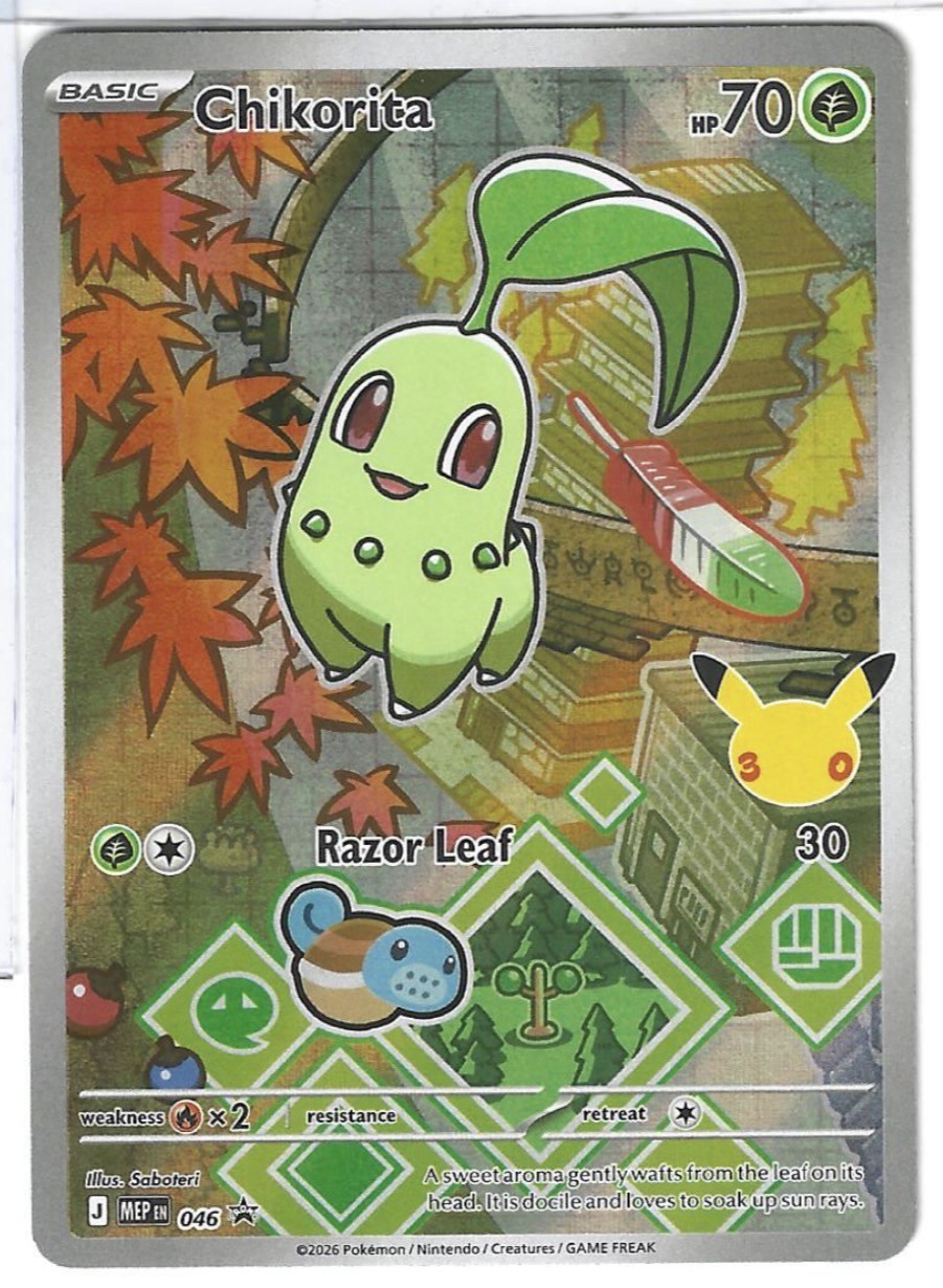 Chikorita 046 Promo ME: Mega Evolution Promo Pokemon Holo Near Mint