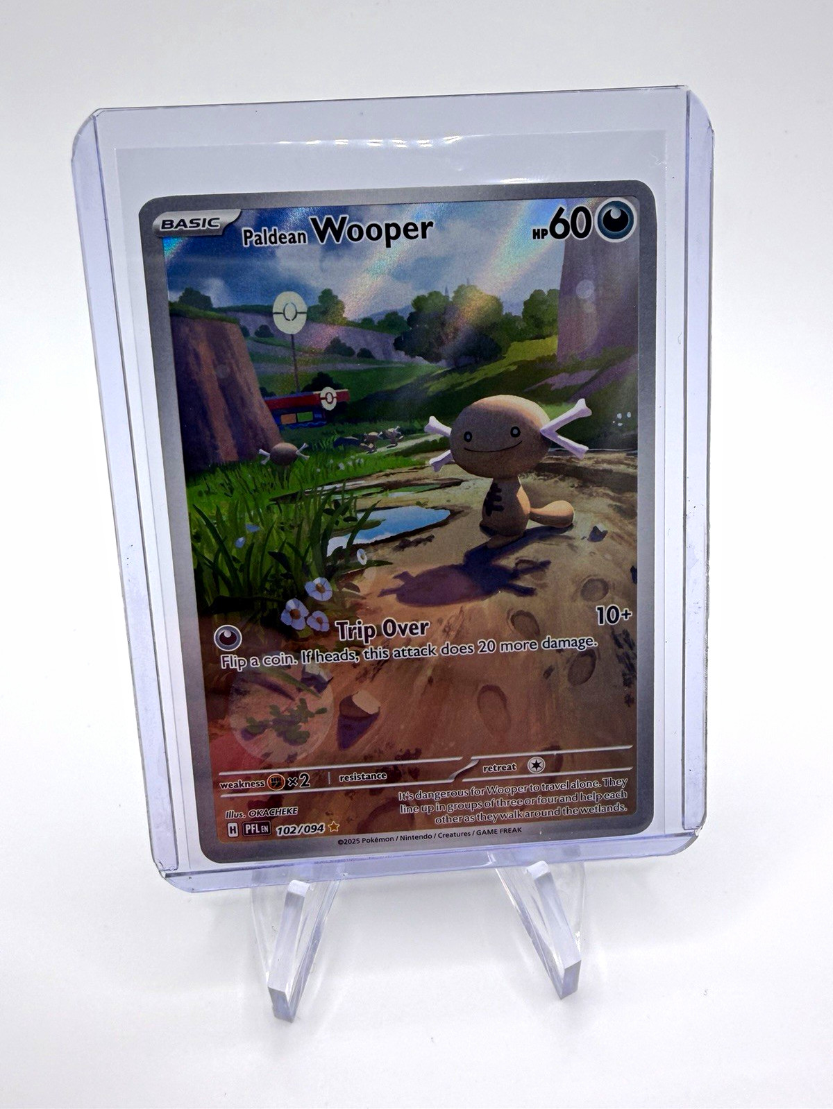 Pokemon Paldean Wooper 102/094 Me02: Phantasmal Flames Holo – NM