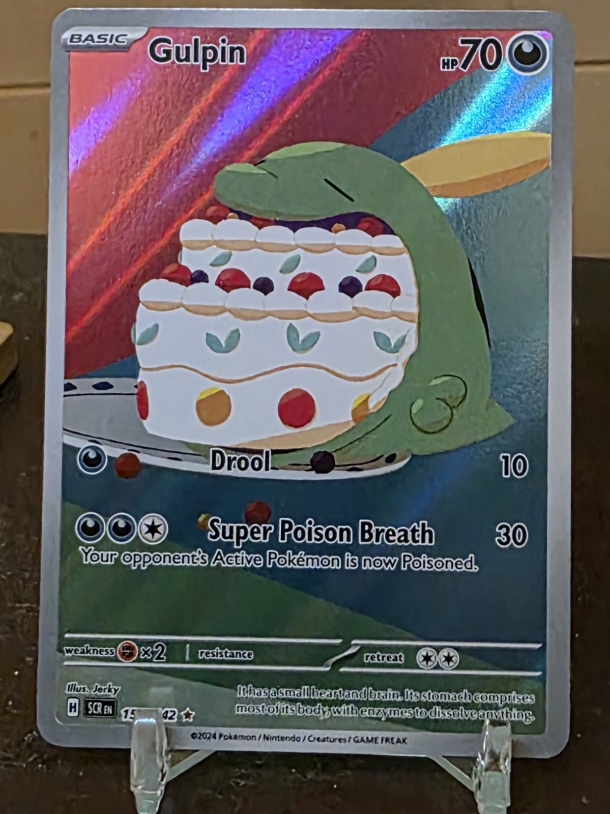 Gulpin 154/142 Sv07: Stellar Crown Holo Illustration Rare NM Pack Fresh