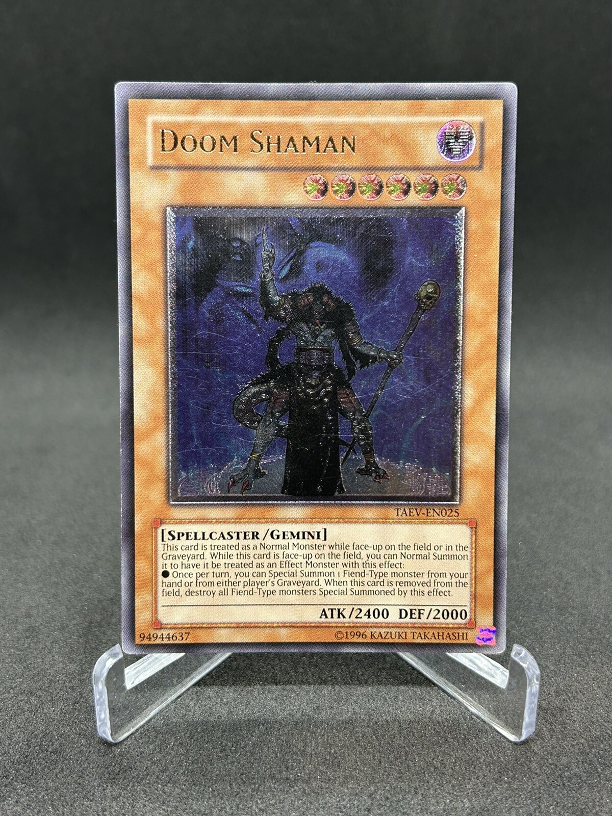 Yugioh Doom Shaman TAEV-EN025 Ultimate Rare Unlimited Edition NM