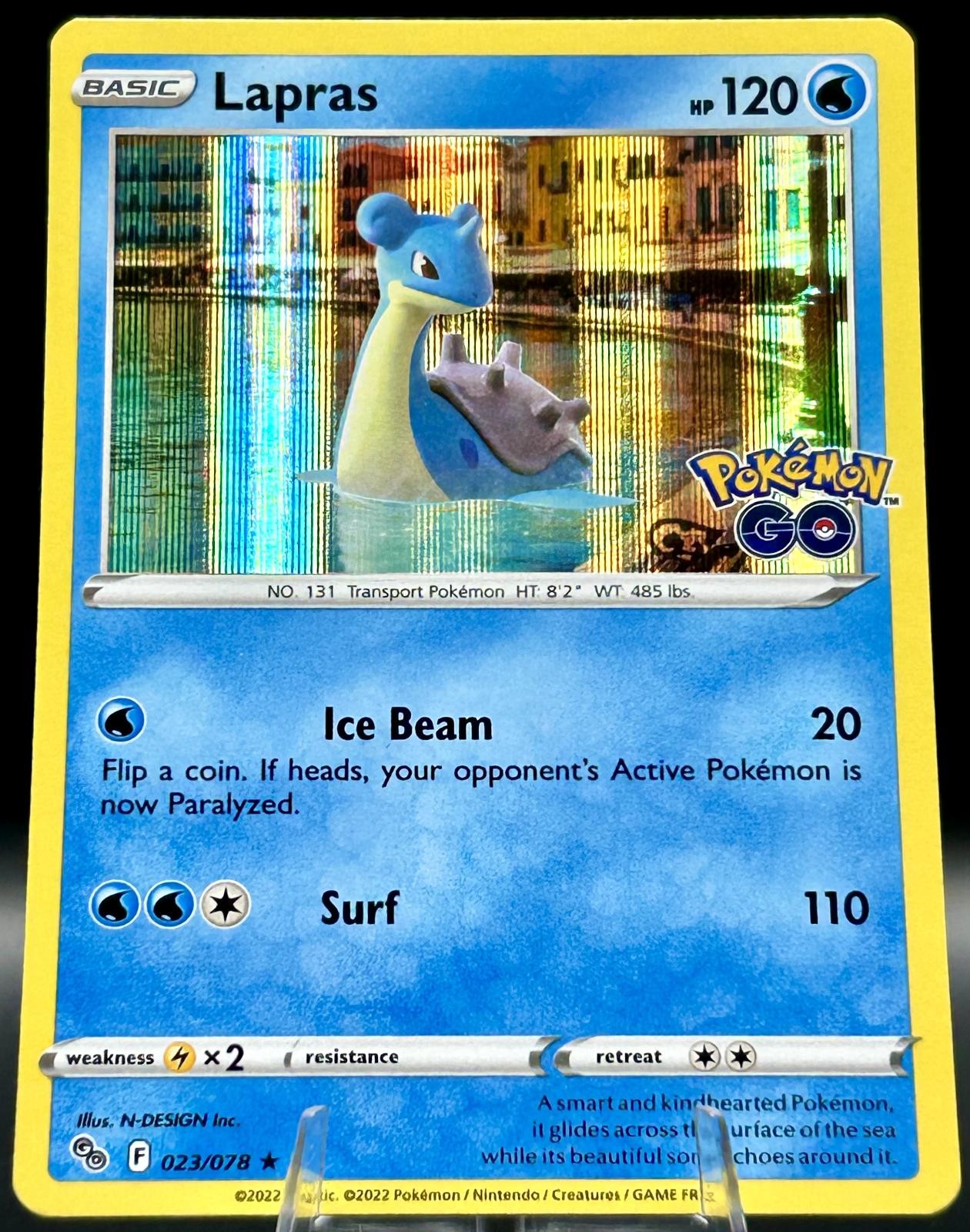 Lapras 023/078 Holo Rare Pokemon GO Pokemon TCG Near Mint
