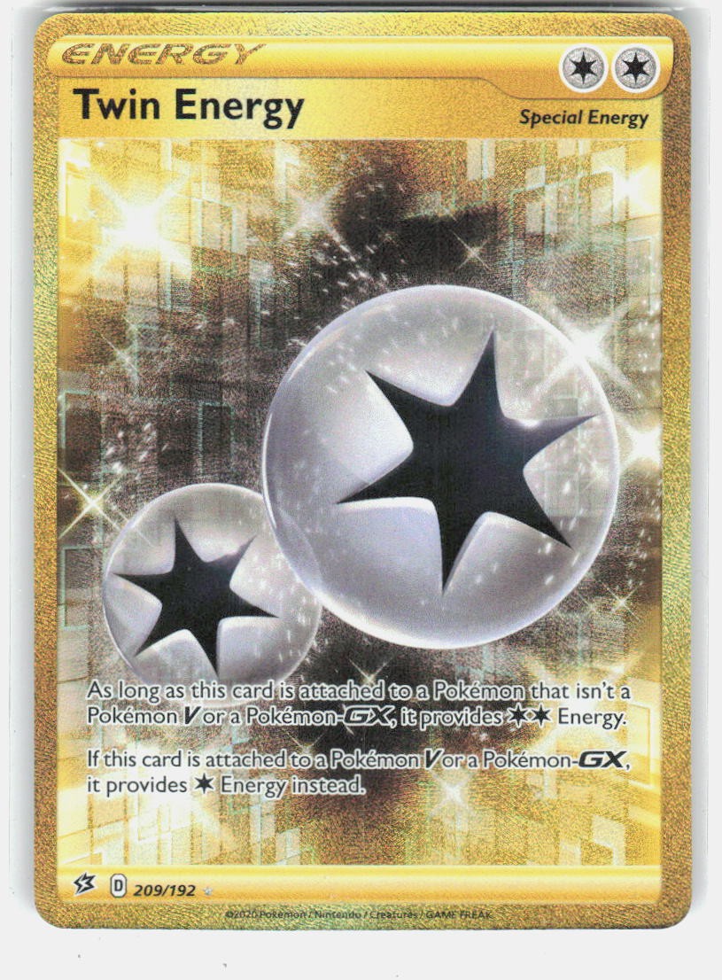 Twin Energy (Secret) Holo Secret Rare SWSH02: Rebel Clash 209/192 NM