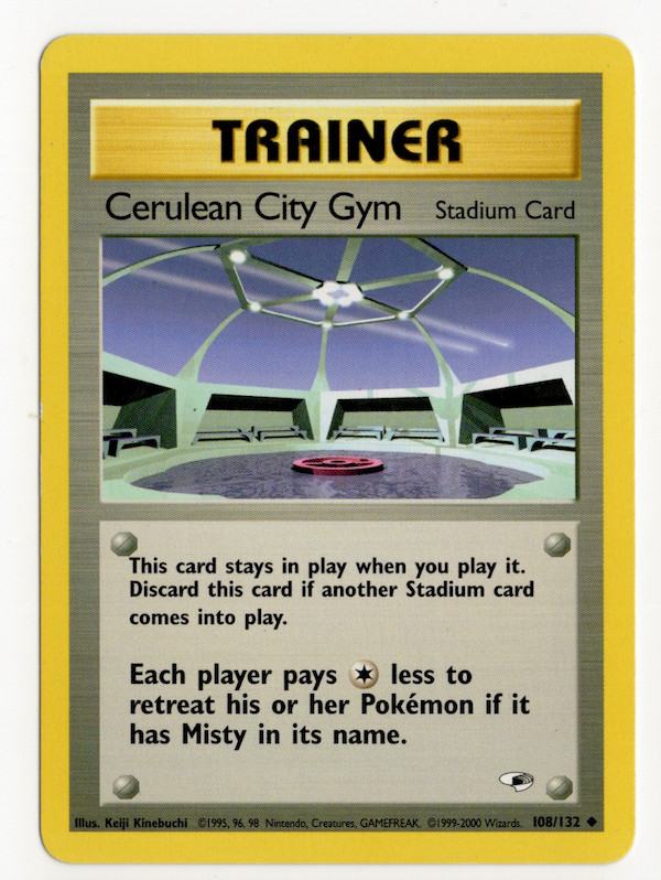 Cerulean City Gym 108/132 Gym Heroes Pokemon Card