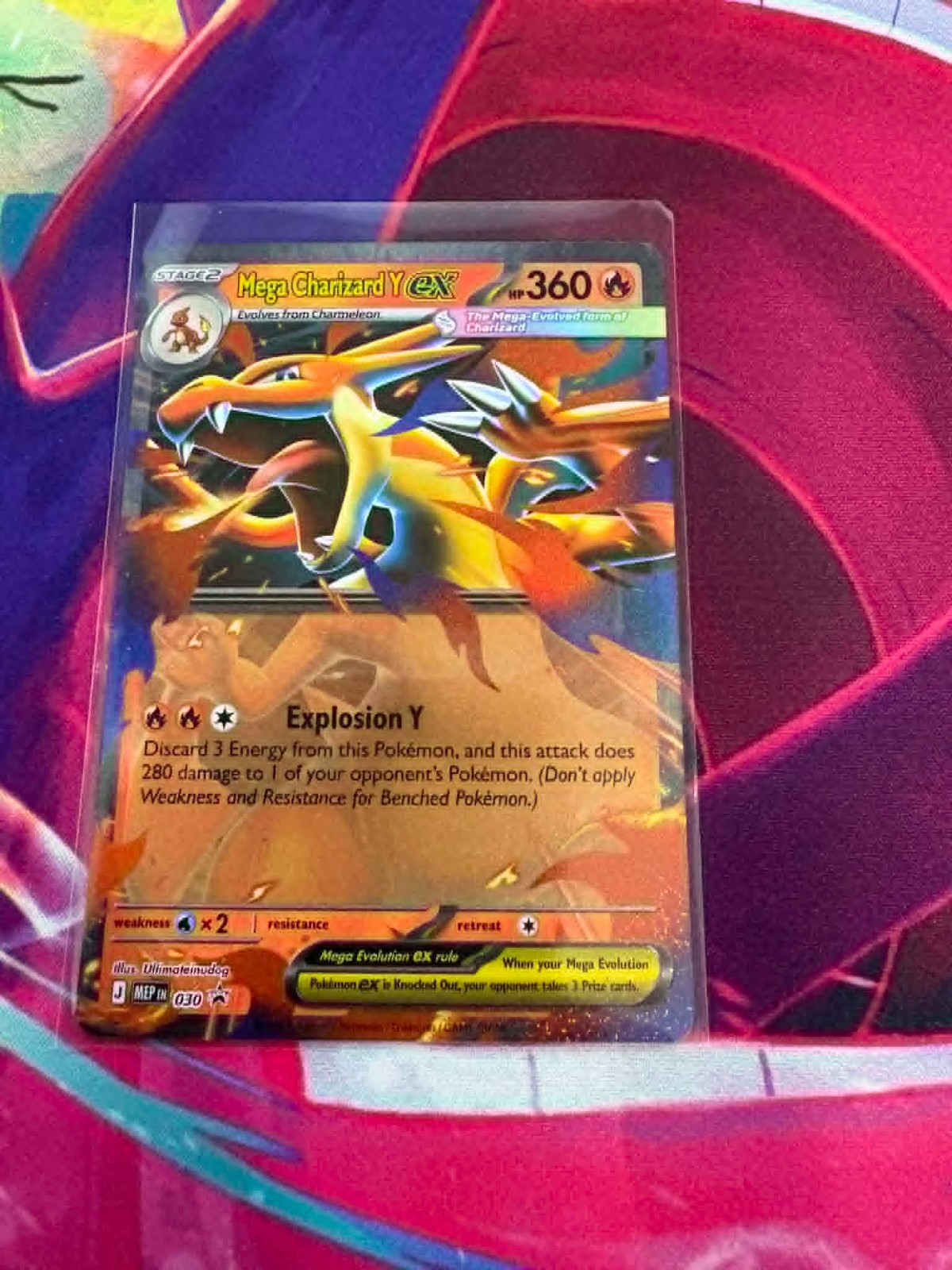 Mega Charizard Y ex MEP030 Promo Near Mint English Pokemon TCG