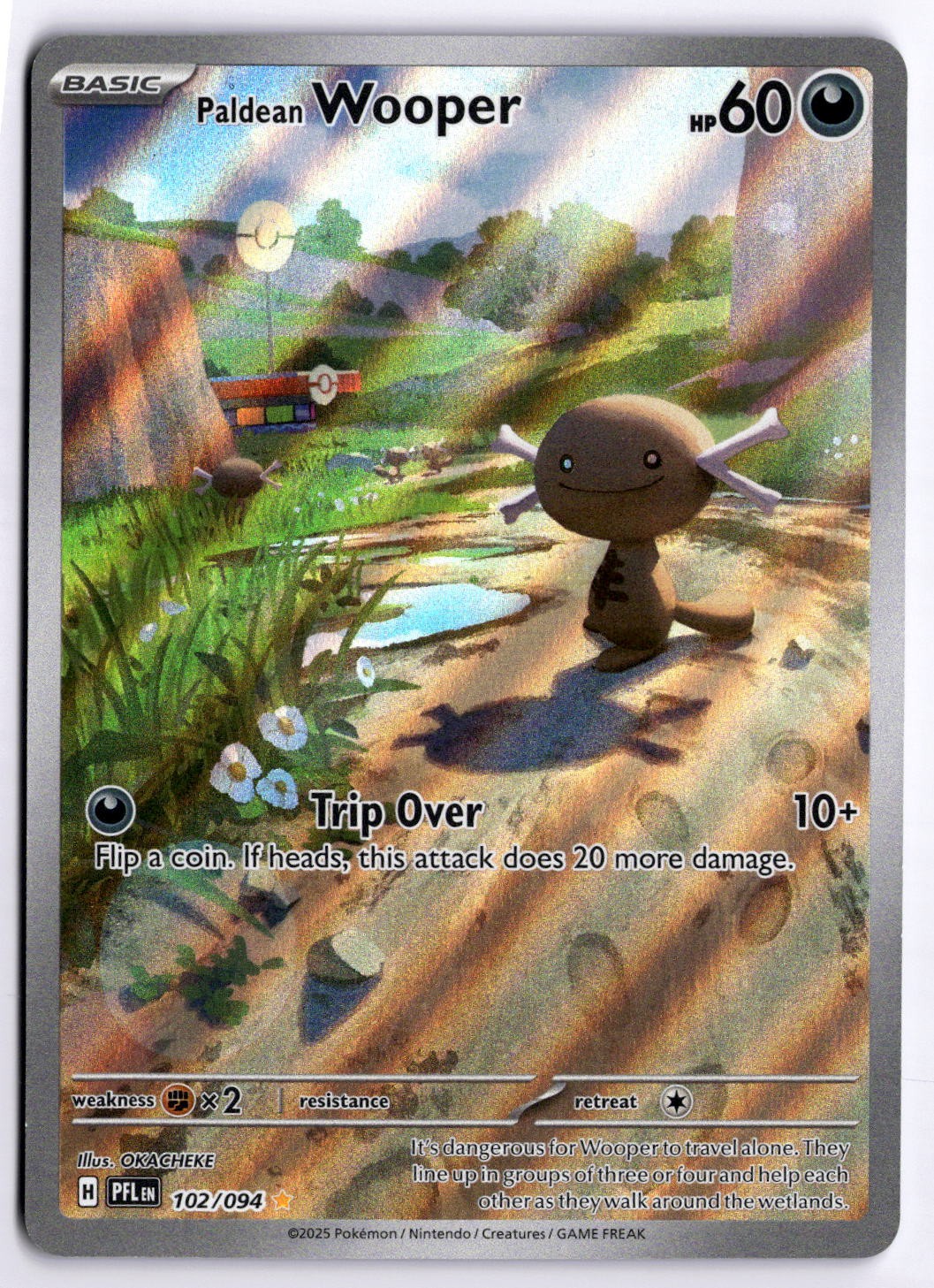 Paldean Wooper Illustration Rare ME02: Phantasmal Flames 102/094 NM