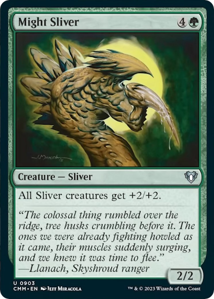 NM – Might Sliver [CMM – 903] Commander Masters