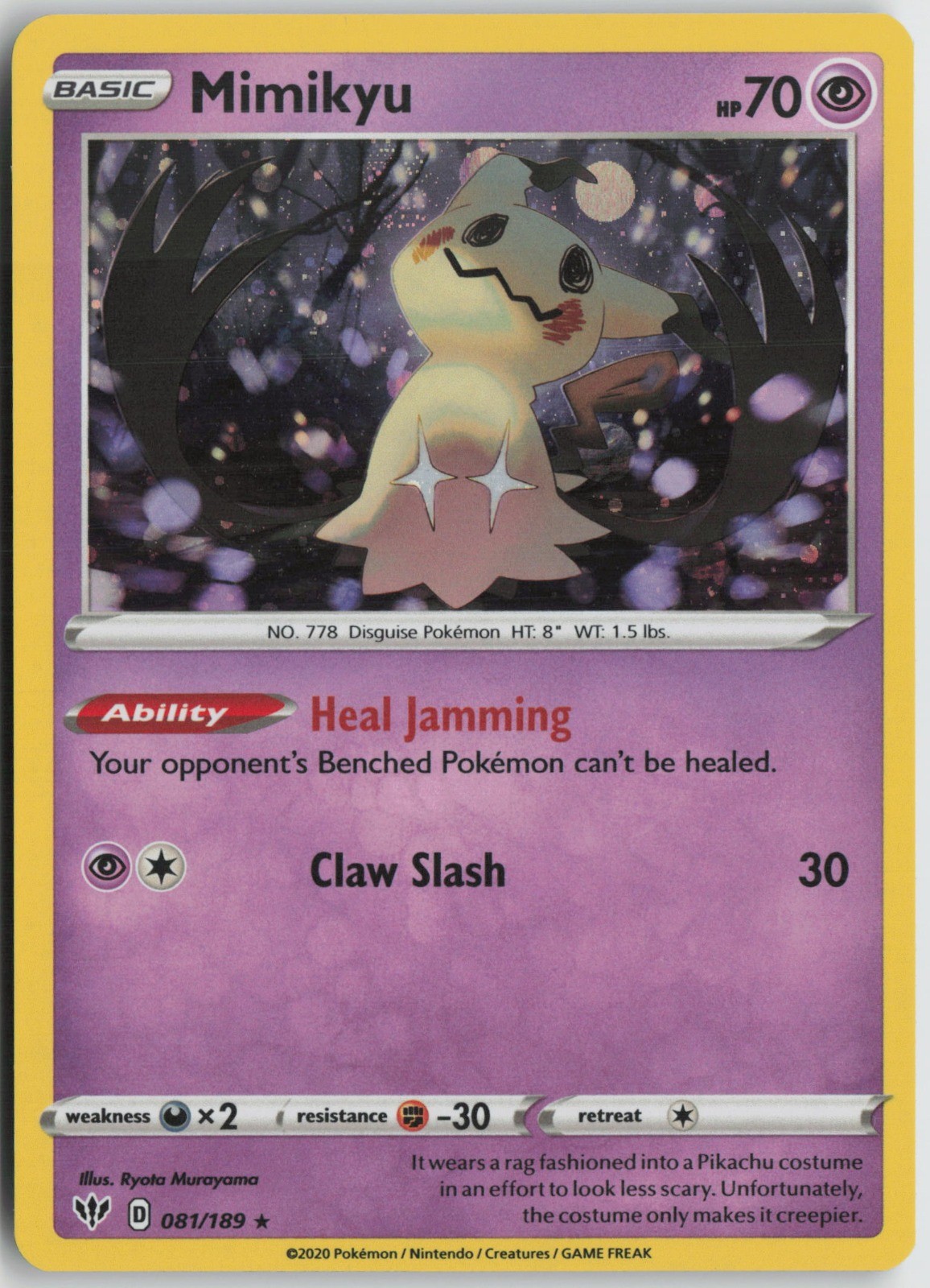 Mimikyu – (Cosmos Holo) Promo Holo 081/189 NM Ryota Murayama (Swirl)