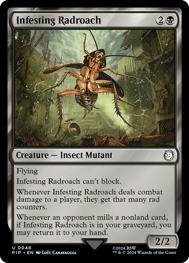 Infesting Radroach – Fallout PIP – Rare – MTG Magic Pack fresh