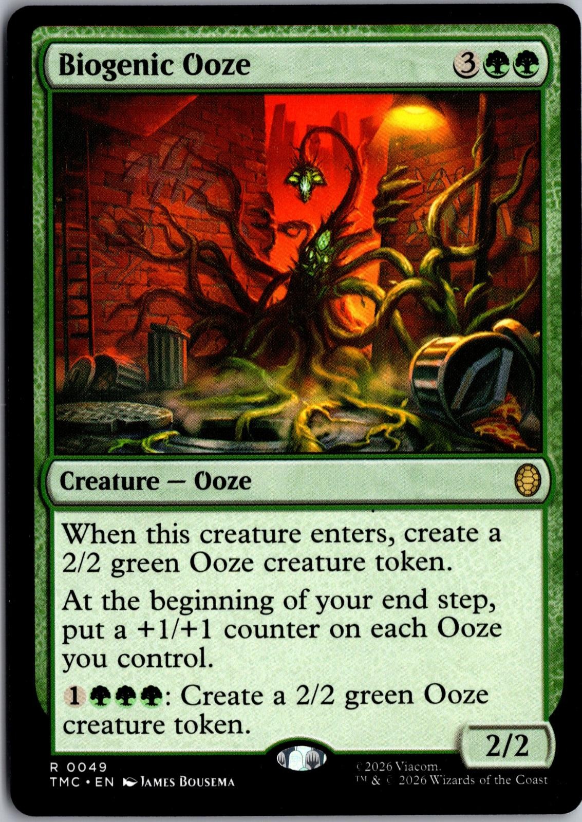 Biogenic Ooze (Surge Foil) 49 Commander: TMNT Magic: The Gathering NM